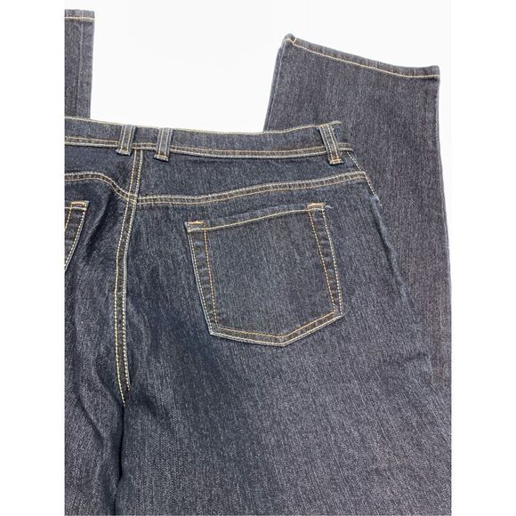 Gloria Vanderbilt Amanda Women's Straight Wide Leg Cotton Stretch Blue Size 16P - Picture 6 of 8